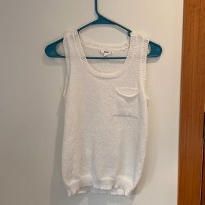 Women’s white knit tank top